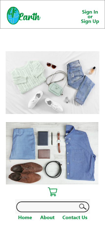 4 C Earth Clothing and Accessories Mobile Home Page