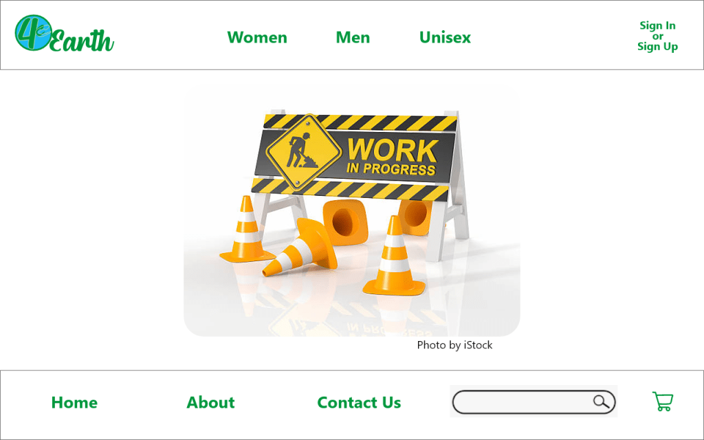 4 C Earth Clothing and Accessories Desktop Under Construction Page