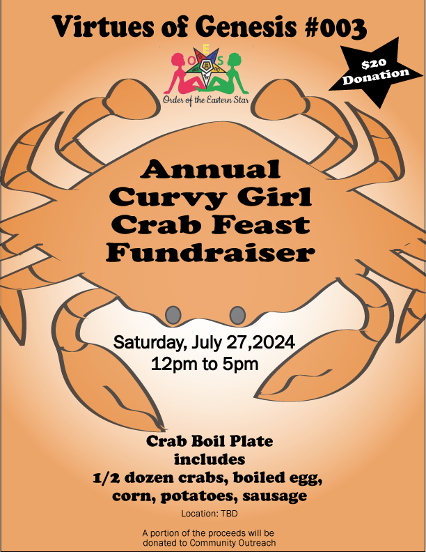 Crab Feast Fundraiser Flyer