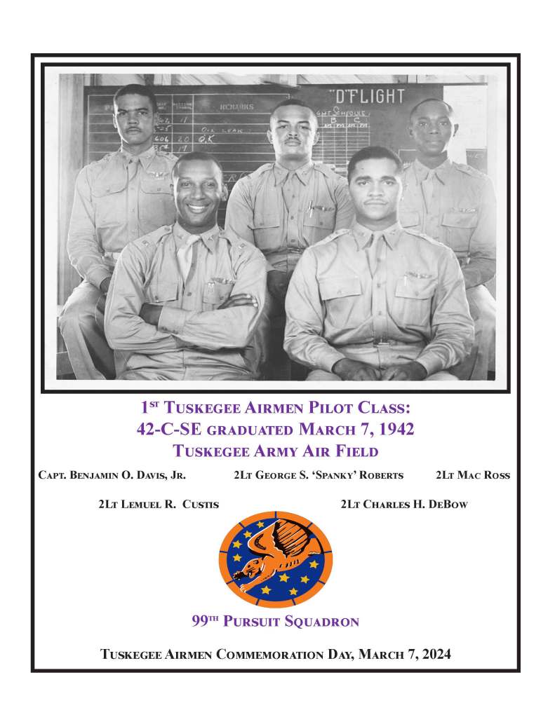 Tuskegee Airman Pilot Class Commemoration Flyer